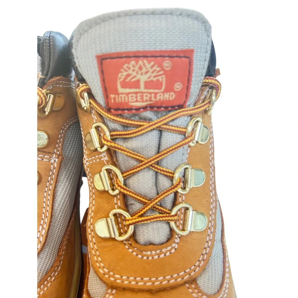 Timberland Youth Field Boot Mid‎ Lace Wheat Nubuck Leather TB115745 713 Size 1 M
